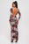 Pelmet Printed Backless Maxi Dress