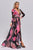 Samai Deep V-neck Printed Maxi Dress