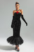 Sean Sequins Strapless Maxi Dress