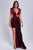 Saffron Velvet Maxi Dress - Red - Bellabarnett