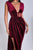 Saffron Velvet Maxi Dress - Red - Bellabarnett