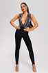 Kimo Diamante Deep-V Bandage Jumpsuit