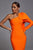 Abbey Orange One Shoulder Bandage Dress - Bellabarnett