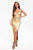 Alyson Metallic Midi Cocktail Bandage Dress