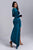 Brinley Blue Velvet Drape Dress - Blue - Bellabarnett