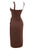 Cereda Chocolate Satin Mini Dress - Bellabarnett