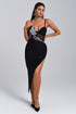 Erine Diamonate Midi Bandage Dress