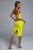 Irana Yellow Midi Bandage Dress - Bellabarnett