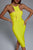 Irana Yellow Midi Bandage Dress - Bellabarnett