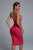 Janan One Shoulder Midi Bandage Dress - Hot Pink - Bellabarnett