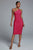 Janan One Shoulder Midi Bandage Dress - Hot Pink - Bellabarnett