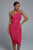 Janan One Shoulder Midi Bandage Dress - Hot Pink - Bellabarnett