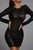 Jojo Cutout Mini Bodycon Dress - Black - Bellabarnett