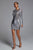 Jojo Cutout Mini Bodycon Dress - Silver - Bellabarnett