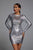 Jojo Cutout Mini Bodycon Dress - Silver - Bellabarnett