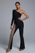 Kanye One Shoulder Diamond Jumpsuit