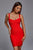 Meadow Bandage Mini Dress - Red - Bellabarnett