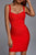 Meadow Bandage Mini Dress - Red - Bellabarnett