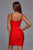 Meadow Bandage Mini Dress - Red - Bellabarnett