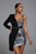 Natalia One Shoulder Sequin Blazer Dress - Silver - Bellabarnett