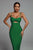 Hollow Bandage Dress - Green - Bellabarnett