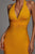 Griselda Halter Lemon Cocktail Dress - Bellabarnett