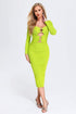 Merdis Cutout Bandage Maxi Dress