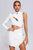 Nude One Shoulder Cutout Mini Bandage Dress - White