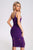 Xiclaly Cutout Halter Midi Dress - Purple