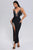 Gini Diamonate Slit Maxi Bandage Dress - Bellabarnett