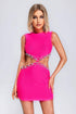 Sorrel Diamante Cutout Mini Bandage Dress - Pink