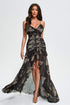 Maka Printed Mesh Maxi Dress