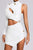 Nude One Shoulder Cutout Mini Bandage Dress - White