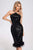 Eiman Halterneck Sequin Feather Midi Dress