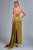 Lamva Corset Velvet Slit Maxi Dress - Yellow - Bellabarnett