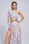 Camila One Shoulder Floral Slit Maxi Dress - Purple