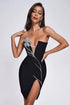 Bristol Diamonate Mini Bandage Dress - Black