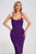 Xiclaly Cutout Halter Midi Dress - Purple