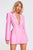 Bikala Rhinestone Backless Blazer Dress - Pink - Bellabarnett