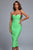 Salimi Midi Bandage Dress - Green - Bellabarnett