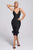 Cayia Feather Midi Bandage Dress - Bellabarnett