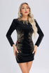 Zoelyn Sequin Velvet Mini Dress