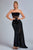 Lamva Corset Velvet Slit Maxi Dress - Black - Bellabarnett