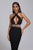 Biana Halter Rhinestone Maxi Bandage Dress - Bellabarnett