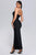 Gini Diamonate Slit Maxi Bandage Dress - Bellabarnett