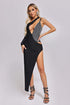 Lashaye One Sleeve Diamante Bandage Dress