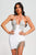 Vilina Rhinestone Halter Mini Bandage Dress