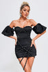 Makayah Off Shoulder Ruched Mini Dress