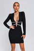 Peta Diamonate Mini Bandage Dress