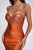 Calling Diamonate Mini Dress - Orange